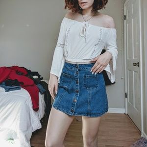 Brandy Melville Jean Skirt